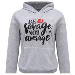 Grey hooded sweat shirt